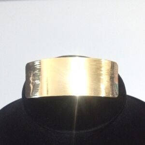 GOLDTONE RECTANGLE HAIR CLAMP PONYTAIL HOLDER HAIR CLIP NWT